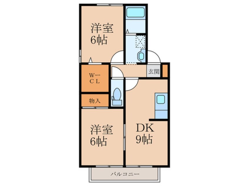 間取図 クレメゾン B棟