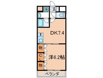 間取図 ラ・ク－レ片野Ⅴ