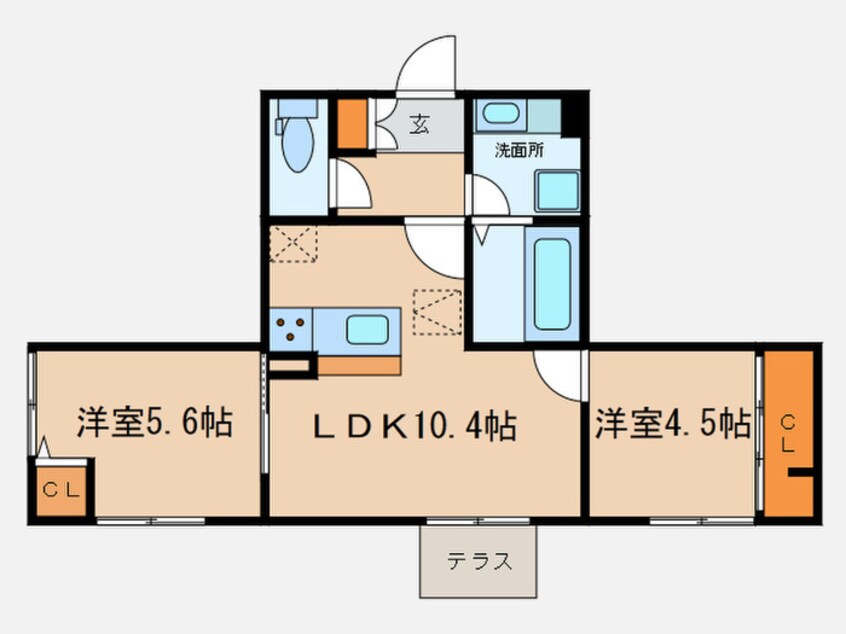 間取図 Ａｉｒｅ　ｄｅ　ｒｅｐｏｓ