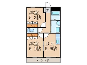 間取図 サンビレッジ翔Ⅱ