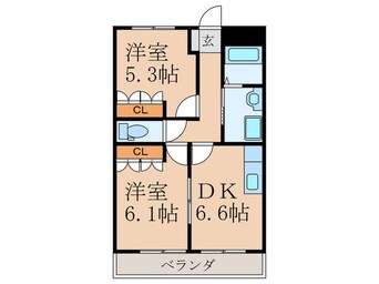 間取図 サンビレッジ翔Ⅱ