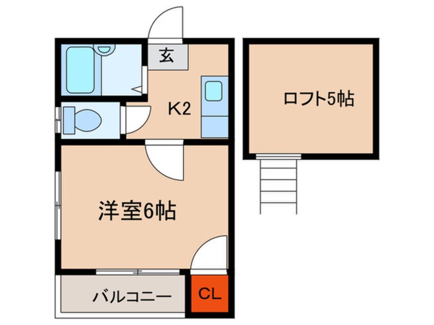 間取図 サンバレ－唐人町