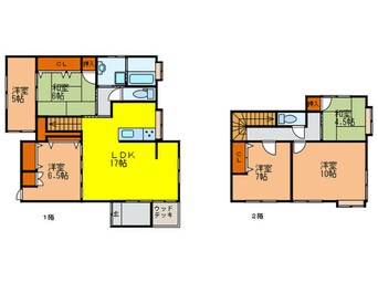 間取図 上津町中尾山貸家