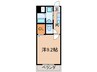 エヴァ－グリ－ンＭ 1Kの間取り