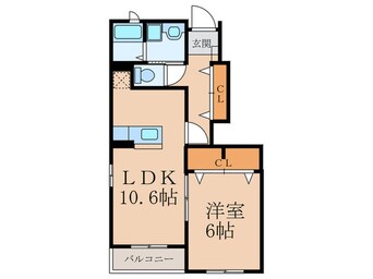 間取図 アバンツァートカーサ溝尻　Ｂ棟