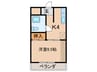 ギャランドラ藤田 1Kの間取り