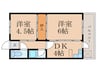 三六アパ－ト 2DKの間取り