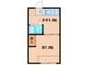 オ－リン６号ビル 1DKの間取り