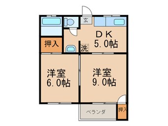 間取図 オ－リン６号ビル