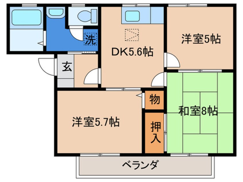 間取図 ひまわりガーデンE棟