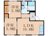 スペリオ－ルＦ 2LDKの間取り