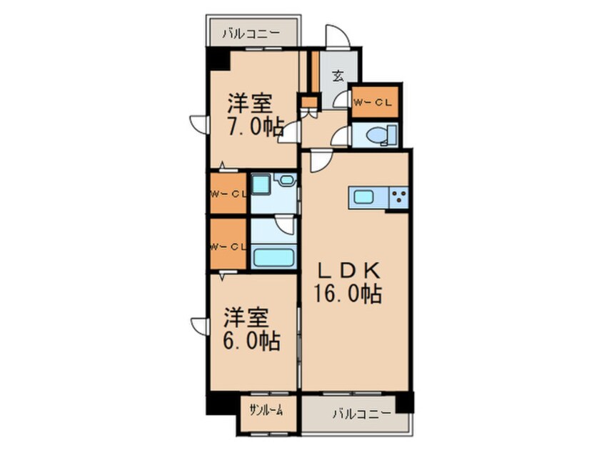 間取図 サムティレジデンス博多駅南