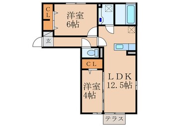 間取図 ディールーム後藤寺　Ａ棟