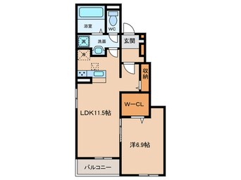 間取図 グランメッセ中郷ハウスK３