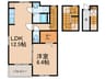 メゾン花水木 1LDKの間取り