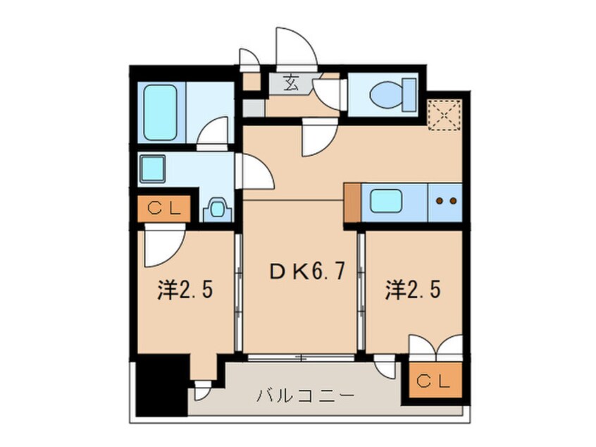 間取図 CRYSTAL & RESORT　FUKUOKA