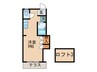 オアシス上津役 1Rの間取り