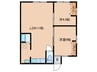 福永ビル 2LDKの間取り