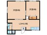 福永ビル 2LDKの間取り
