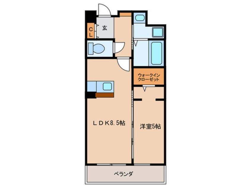 間取図 プリュネル荒江