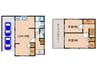木屋瀬四丁目貸家 2LDKの間取り