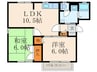 フレグランス高須南A 2LDKの間取り