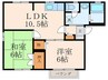 フレグランス高須南A 2LDKの間取り