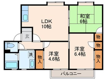 間取図 ヴィレッジヒルズ　A棟