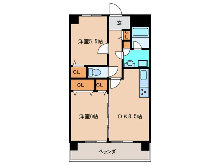 間取図 ﾊﾟｰｸｱﾍﾞﾆｭｰ自由ヶ丘