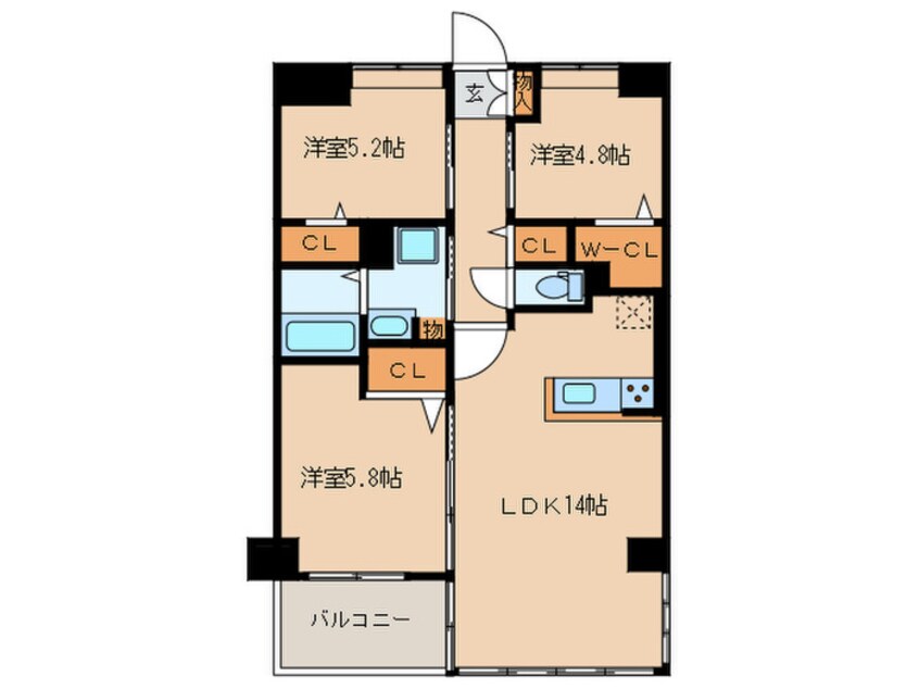 間取図 APエルテージ地行