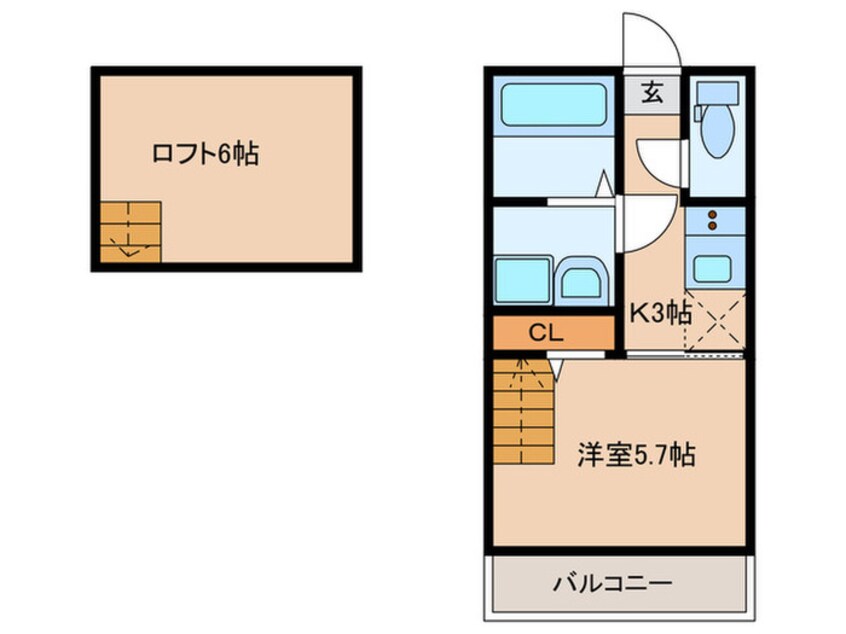 間取図 ロビーナ天神