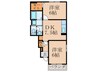 フォレスタB 2DKの間取り