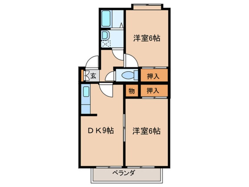 間取図 メロディハイツ乙金