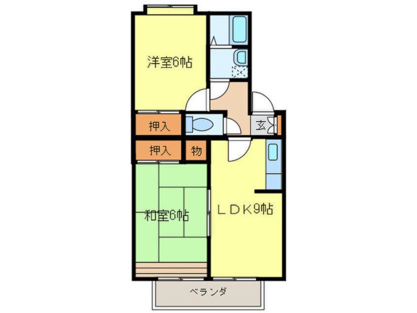 間取図 メロディハイツ乙金