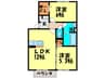 ウィットエブリＡ棟 2LDKの間取り