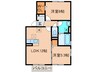 ウィットエブリＢ棟 2LDKの間取り