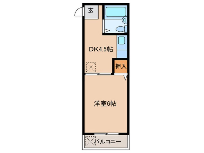 間取図 ﾃﾗｽ草香江