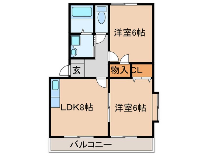 間取図 アネックス安武 Ｂ棟