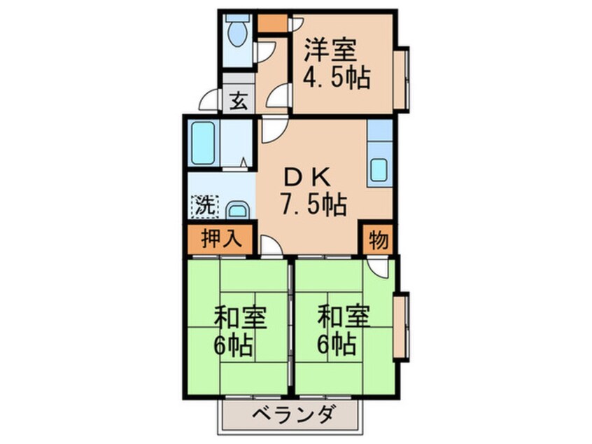 間取図 グリ－ンハイツ吉木