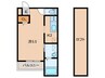 ゆめみらい 1Kの間取り