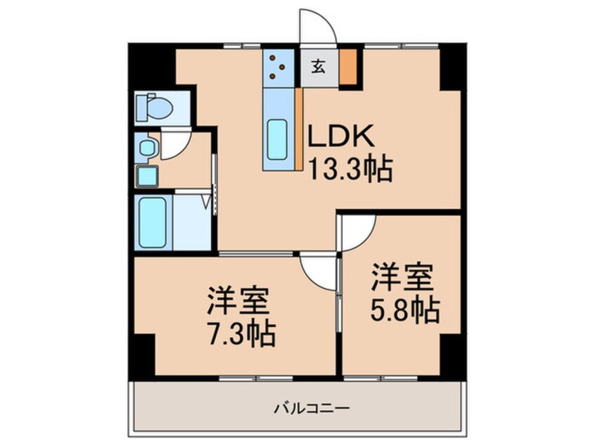 間取図 エバーライフ箱崎　第３（403）