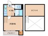 リュミエール別府 1Kの間取り