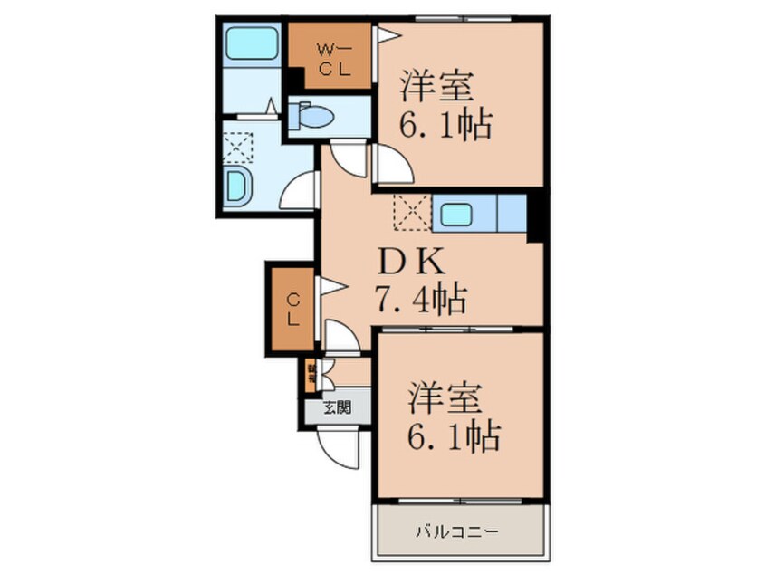 間取図 カ－サフェリ－チェ