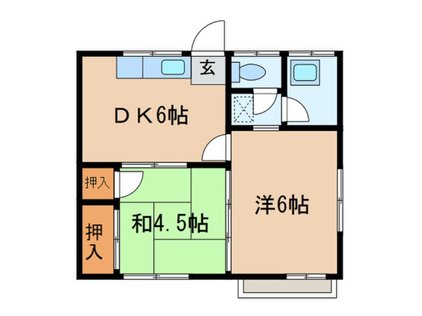 間取図 ｻﾝｺｰﾊｲﾂ