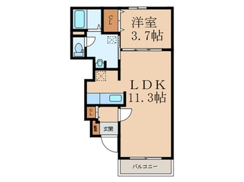 間取図 メリディオ葛原Ａ棟