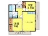大産長丘ビル 2LDKの間取り