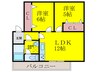 大産長丘ビル 2LDKの間取り