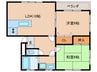 グランディール春日 2LDKの間取り