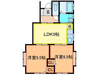 間取図 コーポ中山６