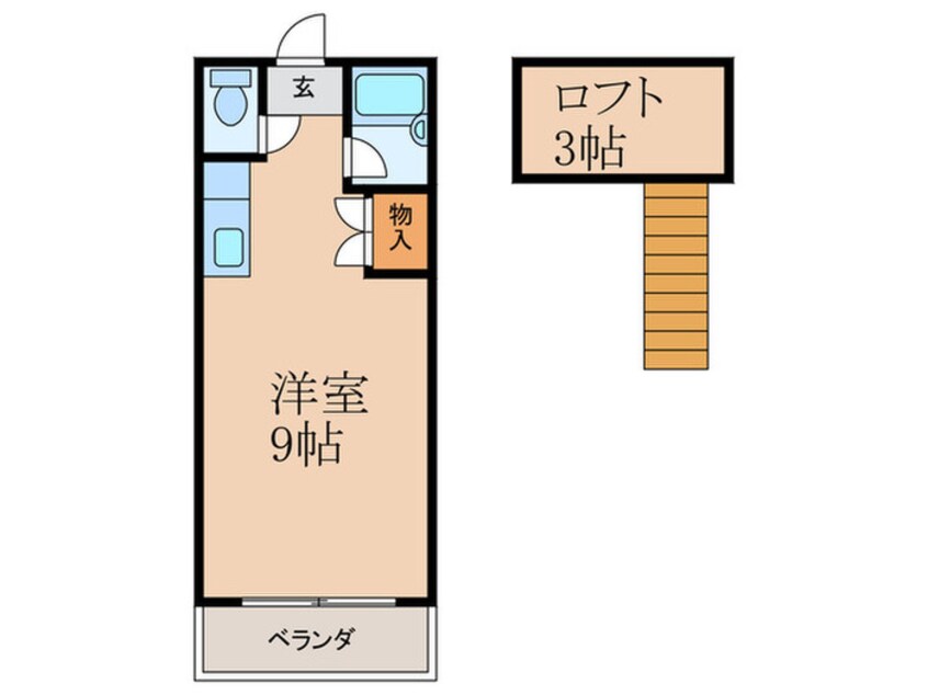 間取図 クイ－ンコ－ト井尻